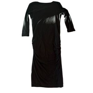 James Perse Dress Sz XL Body Con NWOT Black Dress Stretchy Cotton Blend 4=XL